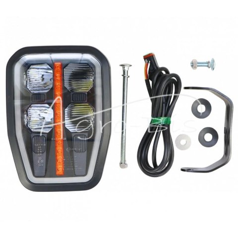 Lampa zespolona, robocza przednia 6-funkcyjna prawa W188 JCB 12V/24V wodoodporna LED kierunek pływający Lampa zespolona, robocza przednia 6-funkcyjna prawa W188 JCB 12V/24V wodoodporna LED kierunek pływający