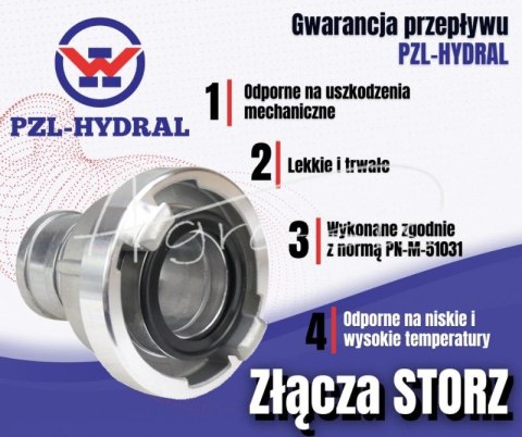 Nasada aluminiowa STORZ 110mm z gwintem wewnętrznym 4 1/2" PZL HYDRAL Nasada aluminiowa STORZ 110mm z gwintem wewnętrznym 4 1/2" PZL HYDRAL