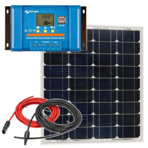Panel słoneczny 55W z regulatorem ładowania 5A Panel słoneczny 55W z regulatorem ładowania 5A