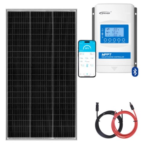 Zestaw do kampera panel sztywny 180W, regulator ładowania MPPT Zestaw do kampera panel sztywny 180W, regulator ładowania MPPT