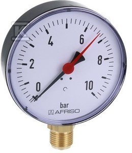 MANOMETR RF100 PIONOWY 1/2" 0-10BAR MANOMETR RF100 PIONOWY 1/2" 0-10BAR
