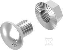 SGKM6X10 ŚRUBA Z ŁBEM GRZYB.+NAKR.E90