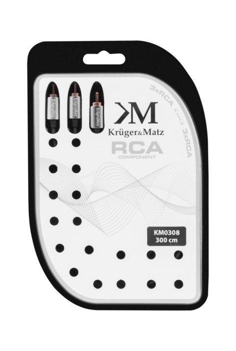 Kabel 3RCA-3RCA component 3.0m Kruger&Matz Kabel 3RCA-3RCA component 3.0m Kruger&Matz