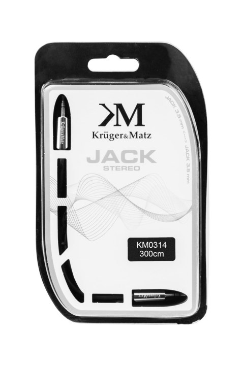 Kabel wtyk prosty - wtyk prosty jack 3.5 stereo 3.0m Kruger&Matz Kabel wtyk prosty - wtyk prosty jack 3.5 stereo 3.0m Kruger&Matz