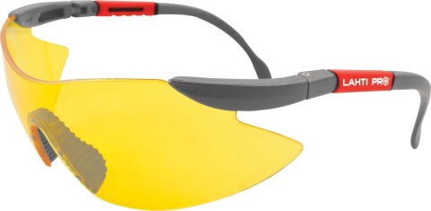 46039 Okulary ochronne żółte z filtrem UV F1, kategoria 2, LahtiPro 46039 Okulary ochronne żółte z filtrem UV F1, kategoria 2, LahtiPro