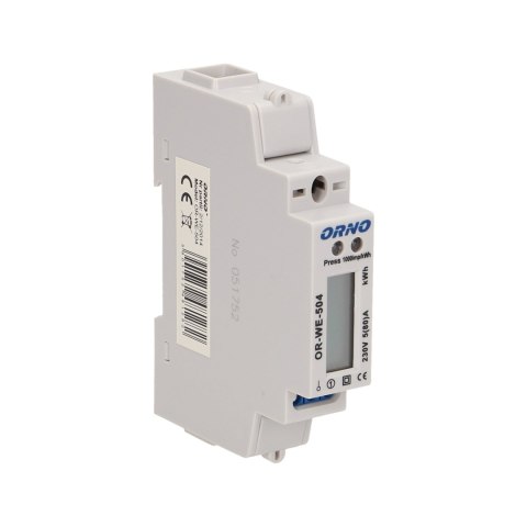 1-fazowy wskaźnik zużycia energii elektrycznej, 80A, port RS-485, 1 moduł, DIN TH-35mm 1-fazowy wskaźnik zużycia energii elektrycznej, 80A, port RS-485, 1 moduł, DIN TH-35mm