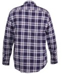 LPKF22XL Koszula flanelowa w kratę, granatowa, H:188-194, C:116-120, 2XL, LP