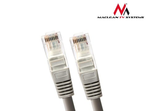 MCTV-659 Przewód, kabel patchcord UTP cat6 wtyk-wtyk 2 m szary Maclean MCTV-659 Przewód, kabel patchcord UTP cat6 wtyk-wtyk 2 m szary Maclean
